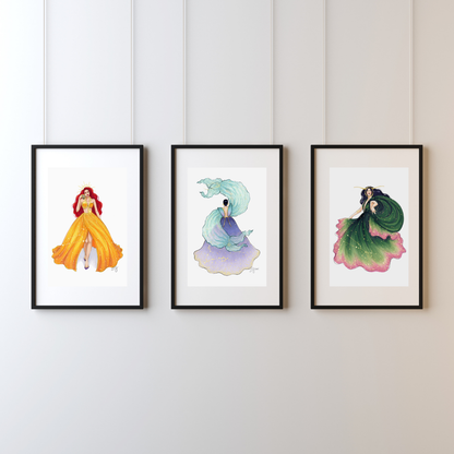 Leo (series 1)  |  Zodiac Fashion Illustration (ART PRINT)