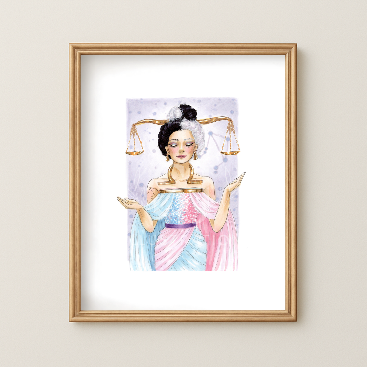 Libra  |  Zodiac Fashion Illustration (ART PRINT)