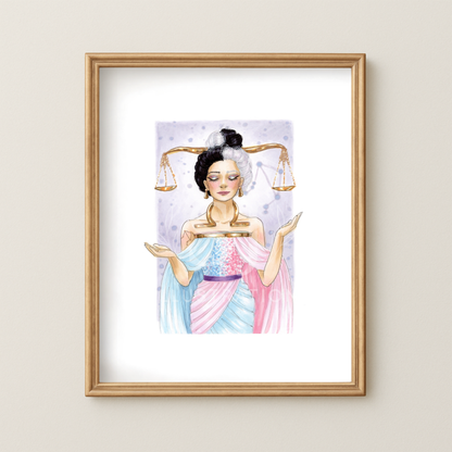 Libra  |  Zodiac Fashion Illustration (ART PRINT)