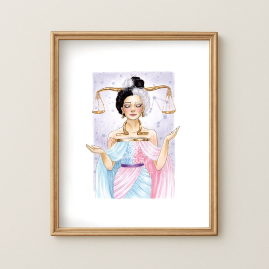 Libra  |  Zodiac Fashion Illustration (ART PRINT)