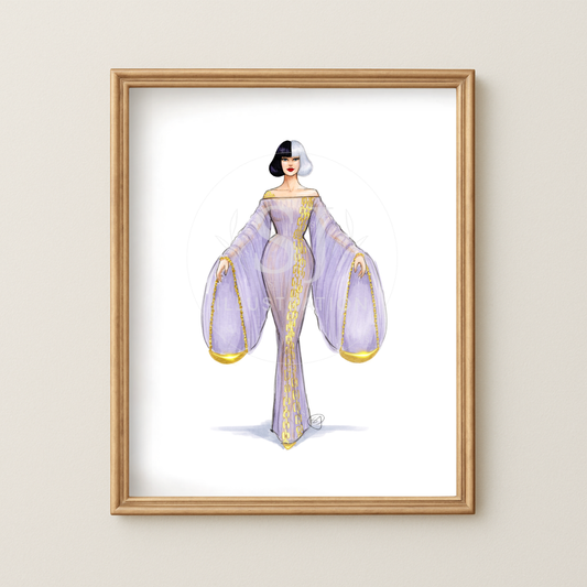 Libra (series 2)  |  Zodiac Fashion Illustration (ART PRINT)