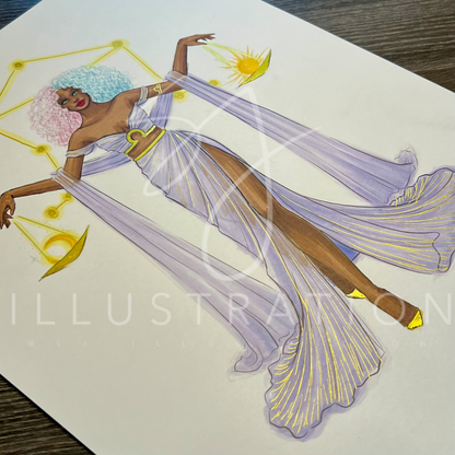 Libra (Version 2)  |  Zodiac Fashion Illustration (ORIGINAL)