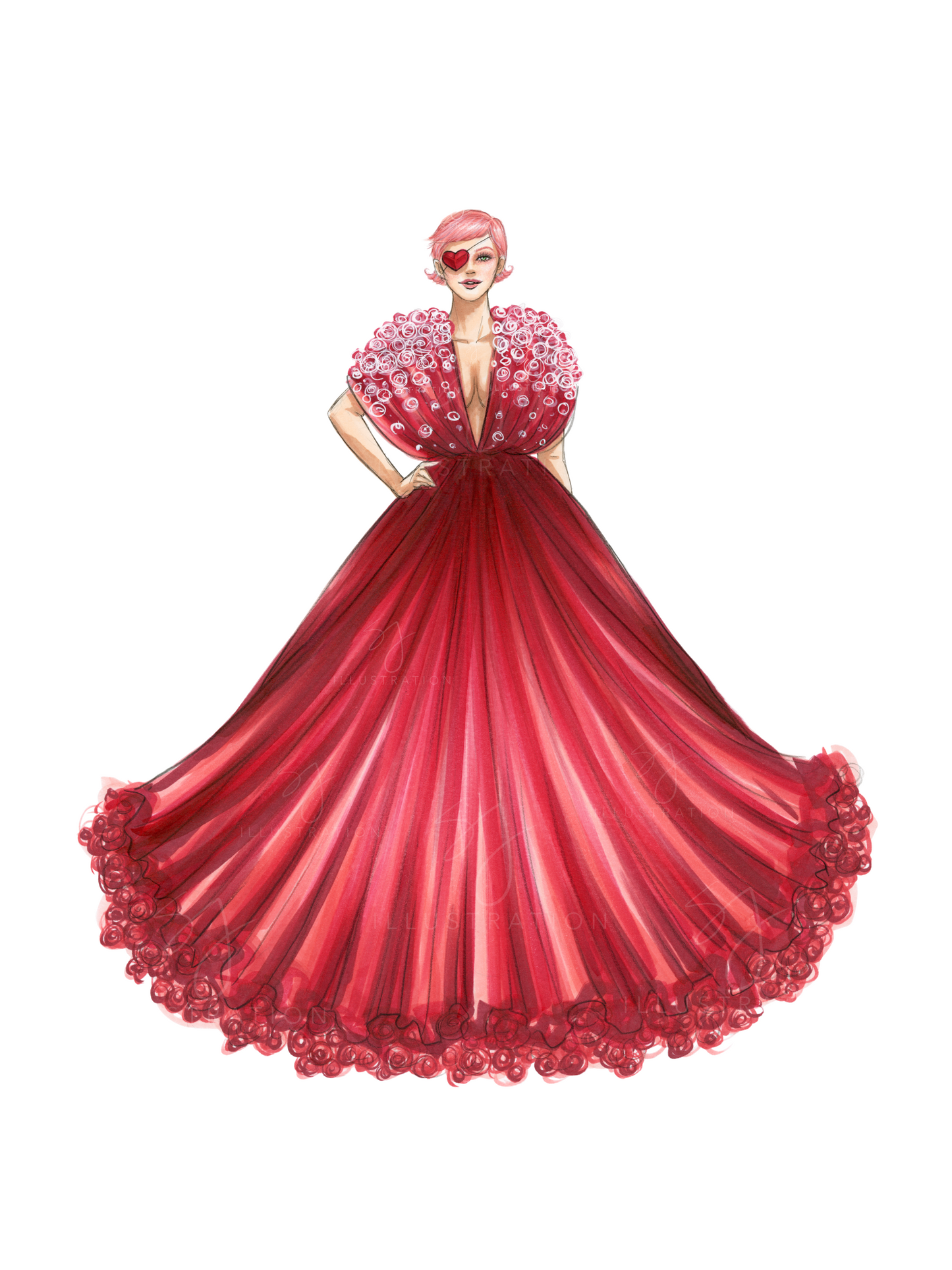 Love in Bloom  |  Inclusive Fashion Illustration (ART PRINT)