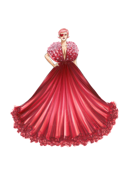 Love in Bloom  |  Inclusive Fashion Illustration (ART PRINT)