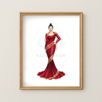 Lunar New Year 2025: Year of the Snake  |  Fashion Illustration (PRINTS)