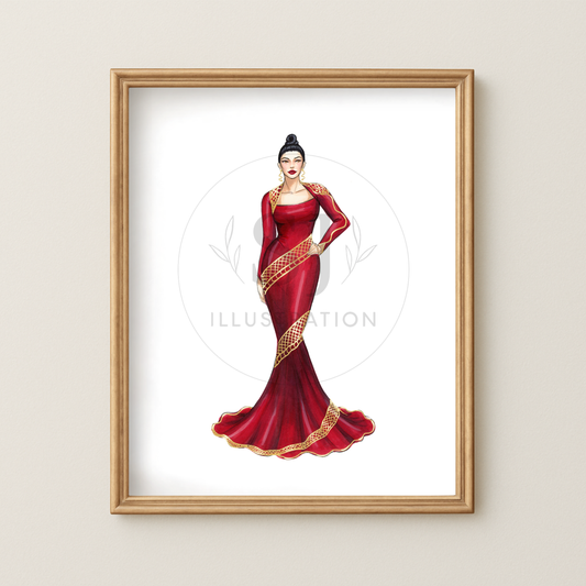 Lunar New Year 2025: Year of the Snake  |  Fashion Illustration (PRINTS)