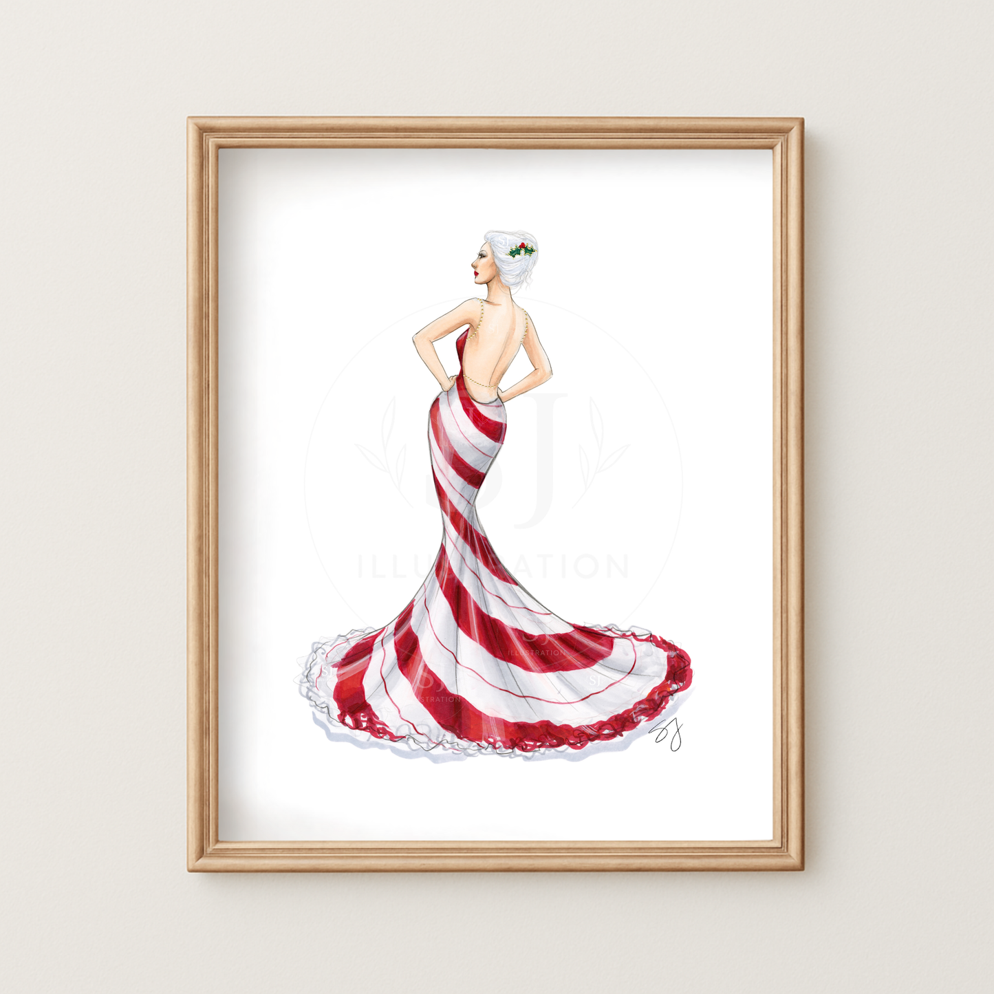 Peppermint Patty  |  Holiday Fashion Illustration (ART PRINT)