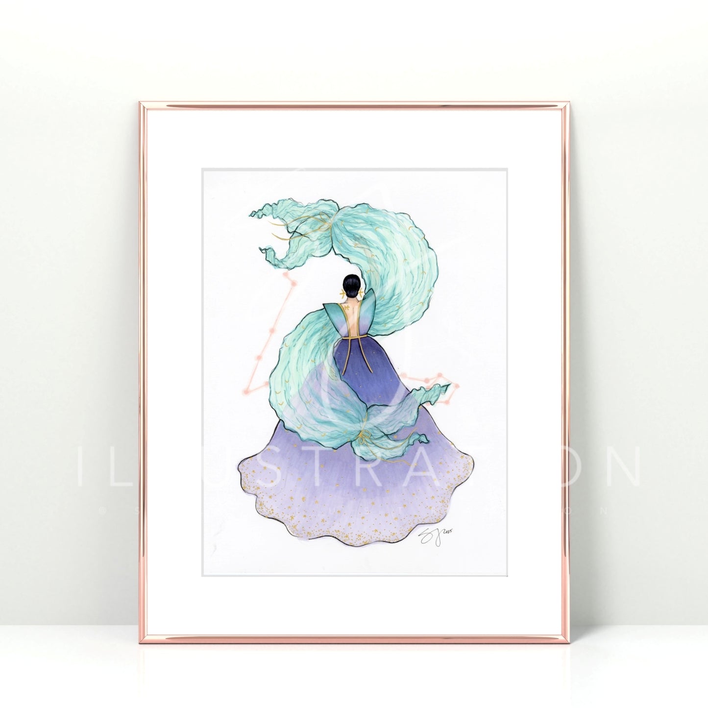 Pisces  |  Zodiac Fashion Illustration (ORIGINAL)