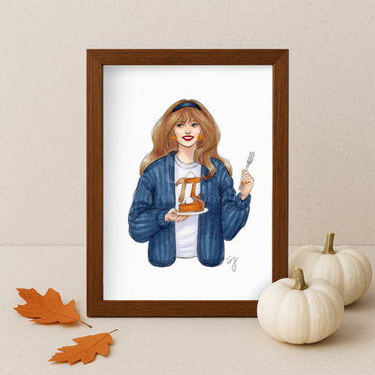 Pumpkin Pi  |  Fun Fall Fashion Illustration (ART PRINT)