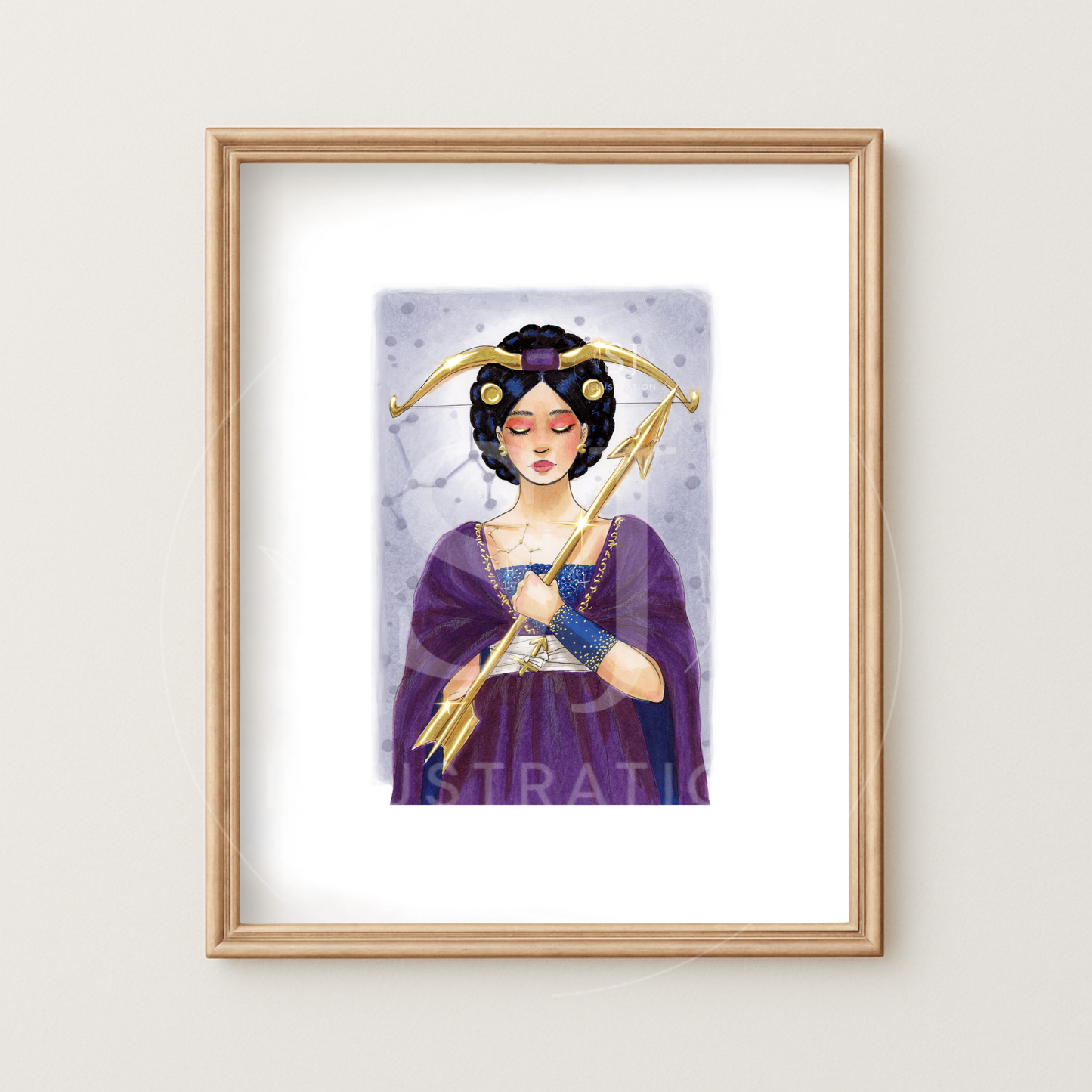 Sagittarius  |  Zodiac Fashion Illustration (ART PRINT)