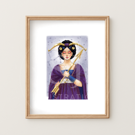 Sagittarius  |  Zodiac Fashion Illustration (ART PRINT)