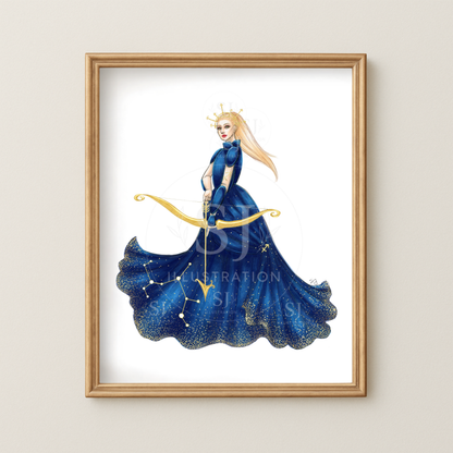 Sagittarius (series 1)  | Zodiac Series Illustration (PRINT)