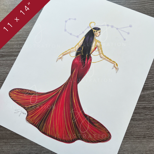 Scorpio  |  Zodiac Fashion Illustration (ORIGINAL)