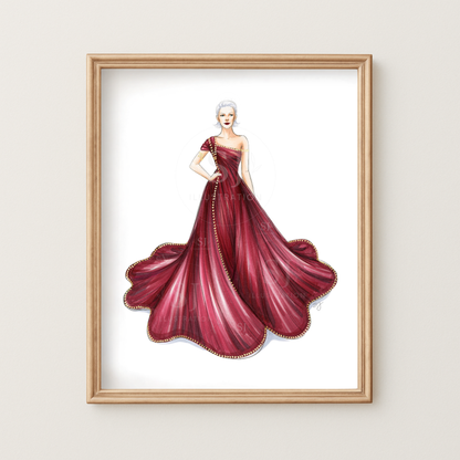 Scorpio (series 2)  |  Zodiac Fashion Illustration (ART PRINT)