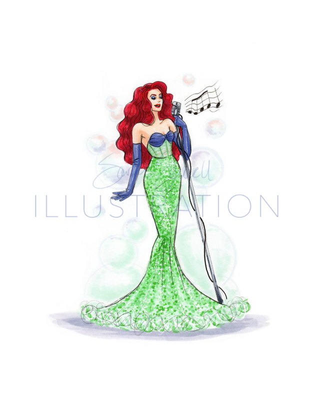 Siren's Song | Fairytale Fashion Illustration (ART PRINT)