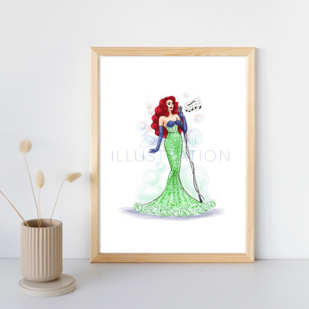 Siren's Song | Fairytale Fashion Illustration (ART PRINT)