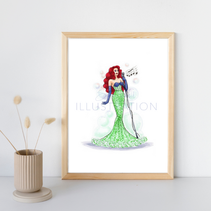 Siren's Song | Fairytale Fashion Illustration (ART PRINT)