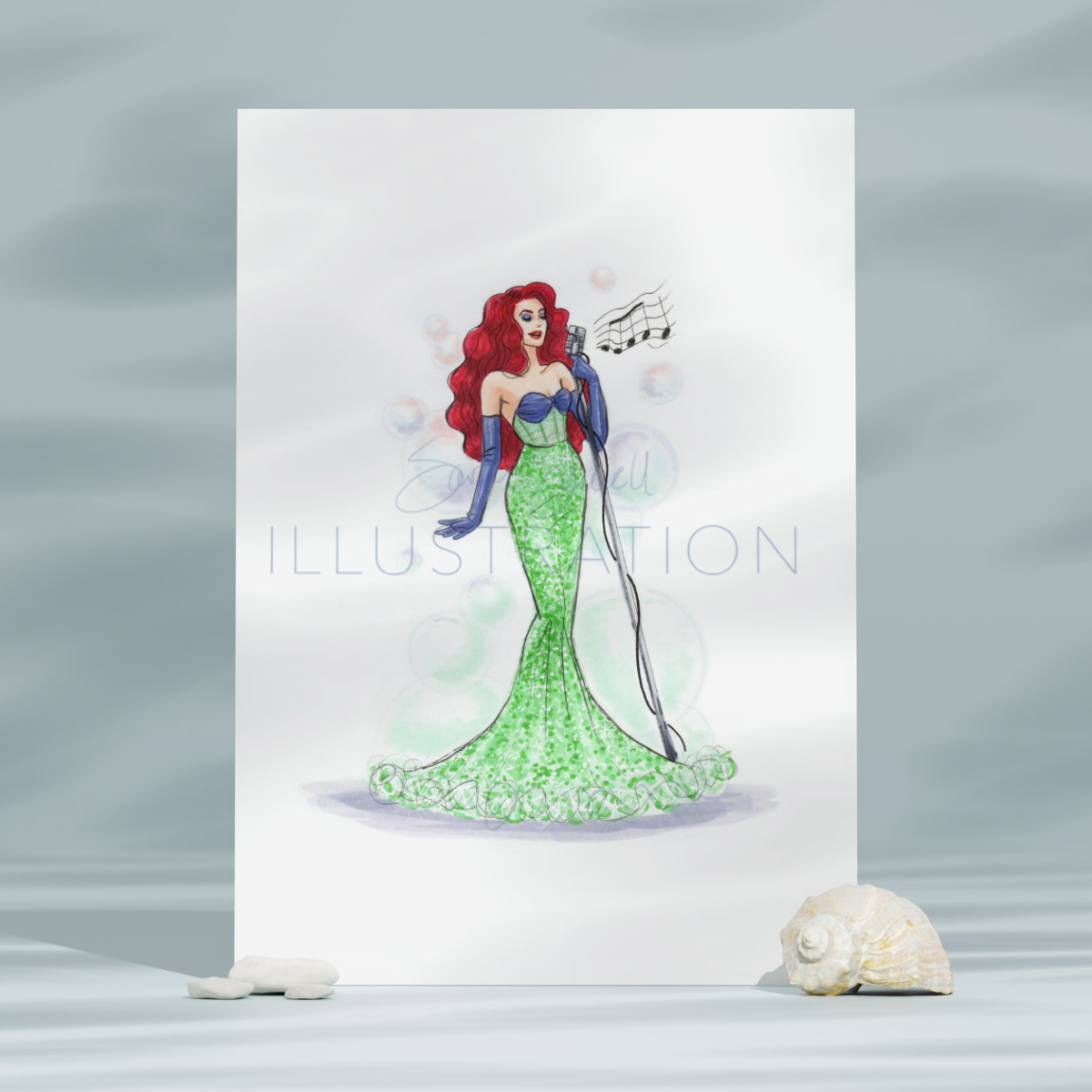 Siren's Song | Fairytale Fashion Illustration (ART PRINT)