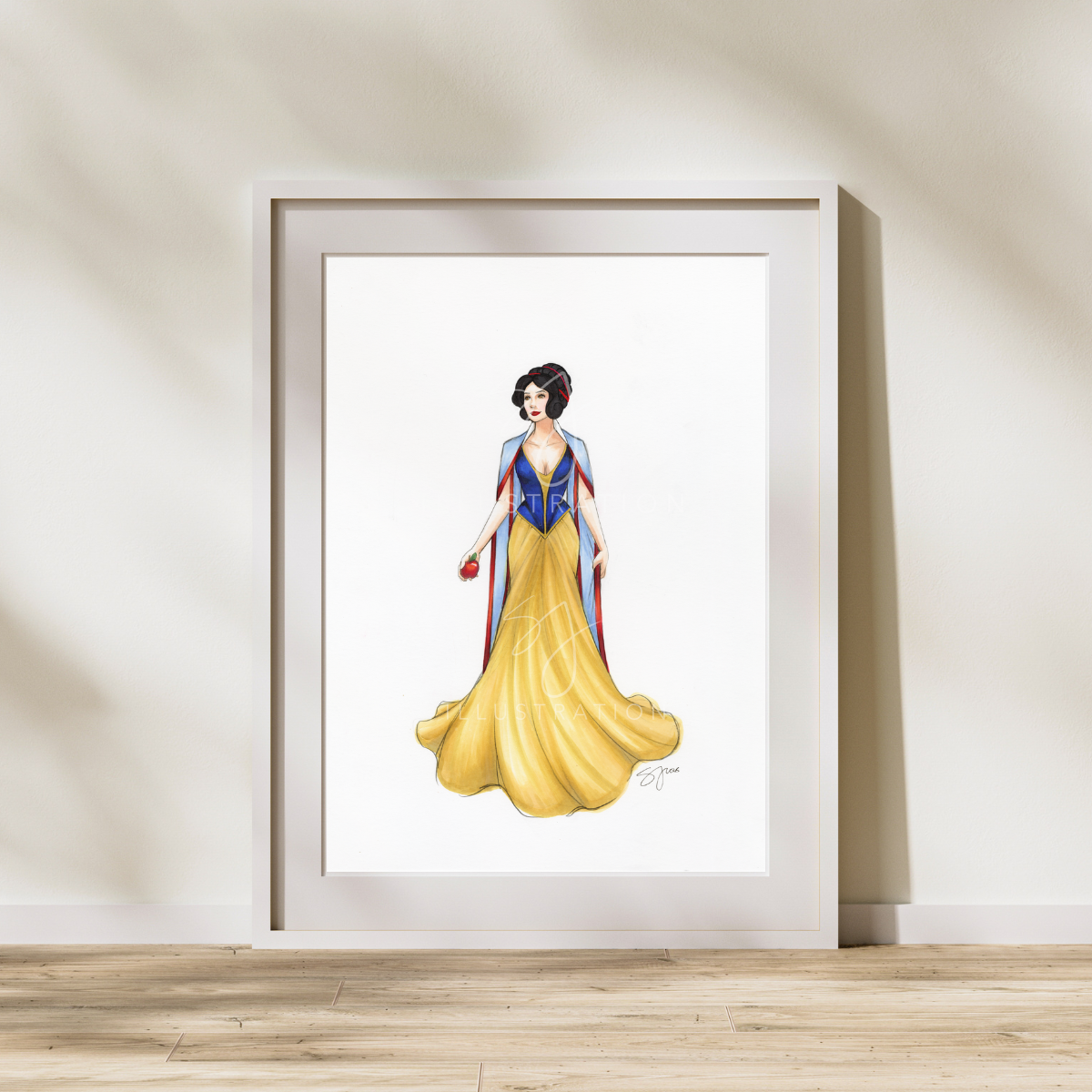 Snow White Reimagined  |  Fairytale Princess Fashion Illustration (ORIGINAL)