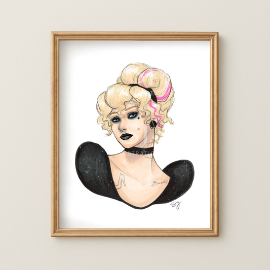 Spookarella  |  Halloween Fairytale Illustration (EMBELLISHED PRINT)