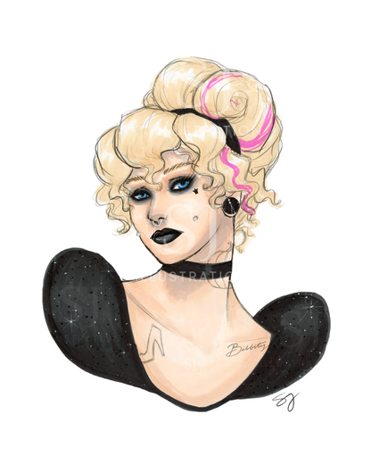 Spookarella  |  Halloween Fairytale Illustration (EMBELLISHED PRINT)