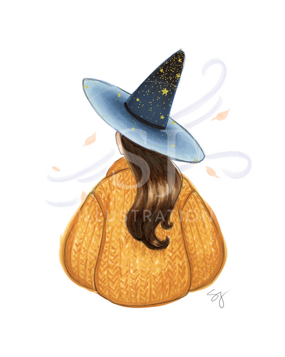 Cozy Witch Series Fall Bundle  |  Cozy Witch Illustrations (EMBELLISHED PRINT BUNDLE)