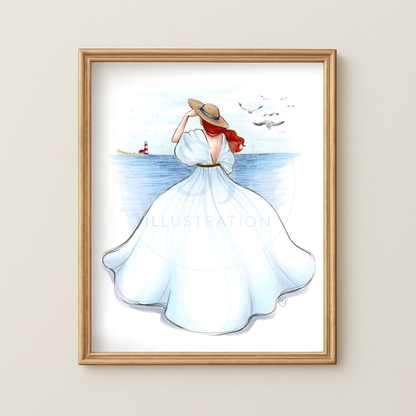 Summery Sky  |  Fashion Illustration (PRINT)