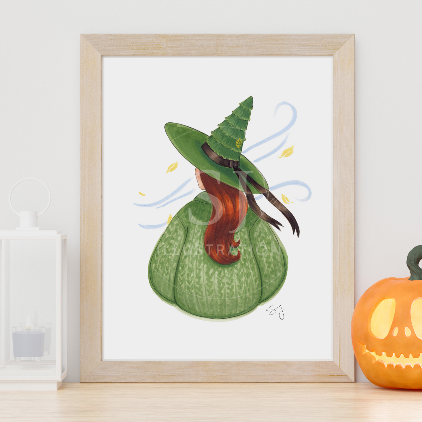 Timbrrr (Cozy Witch Series)  |  Cozy Witch Illustration (EMBELLISHED PRINT)