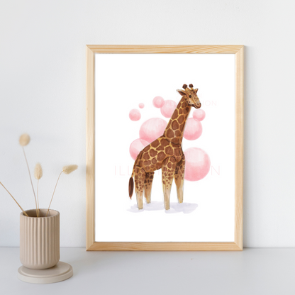 Toy Giraffe | Whimsical Nursery Illustration (ART PRINT)