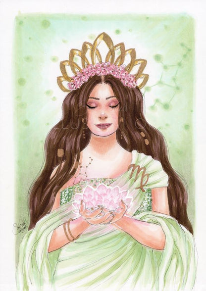 Virgo  |  Zodiac Fashion Illustration (ORIGINAL)