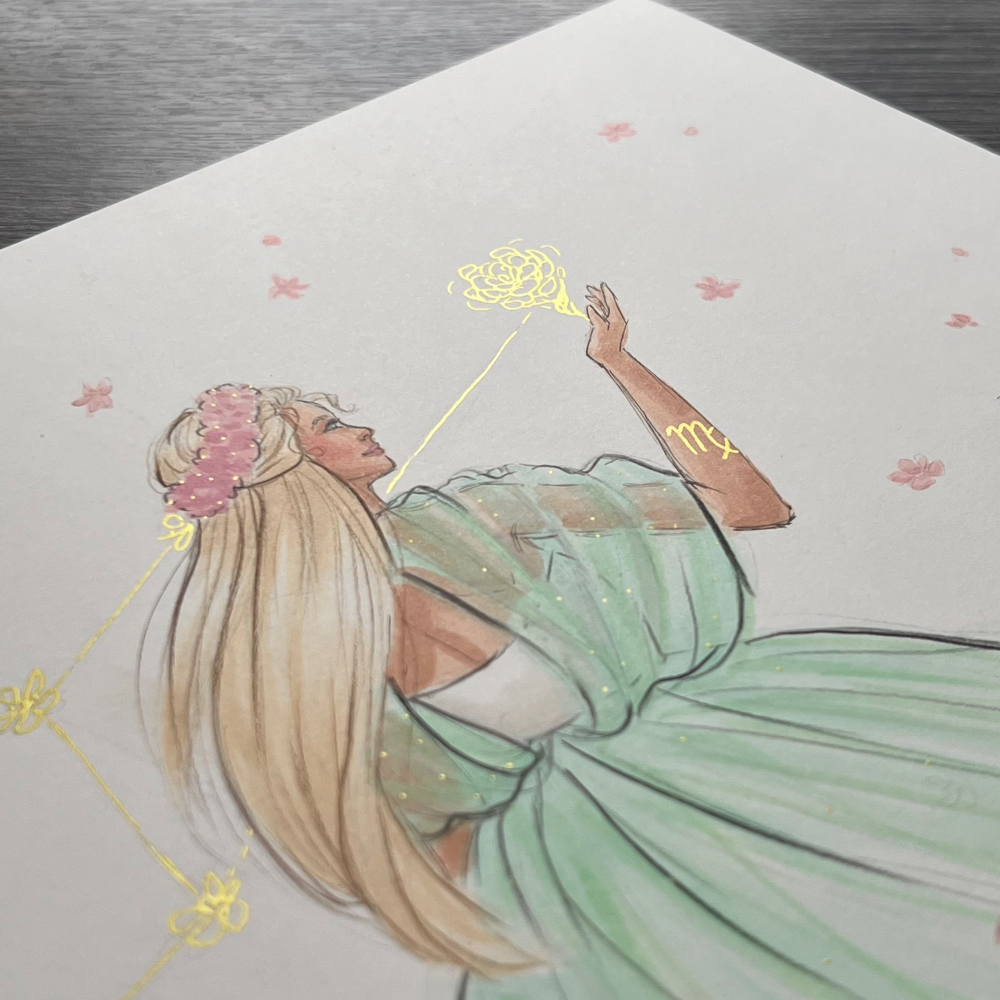 Virgo  |  Zodiac Fashion Illustration (ORIGINAL)